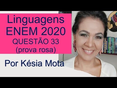 Thumbnail da aula: QUESTÃO 33 DO ENEM 2020 (prova rosa)