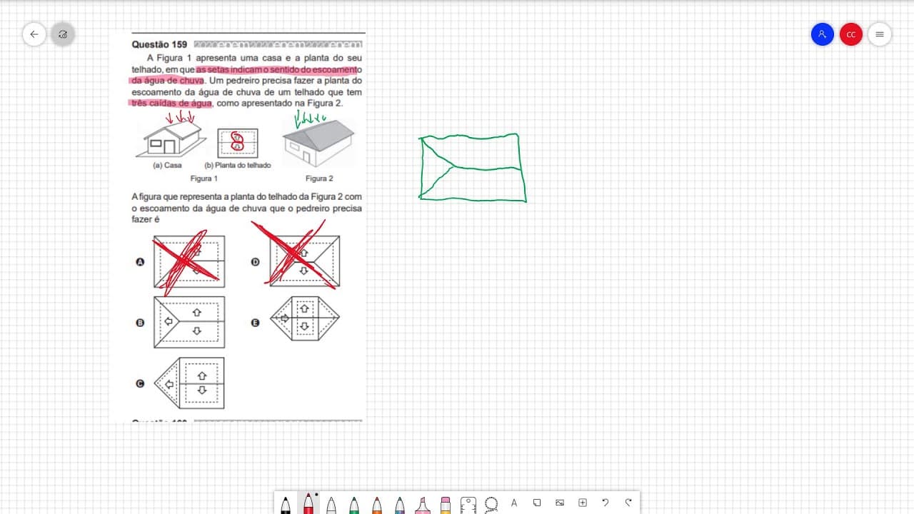 Thumbnail: RESOLUÇÃO DE ALUNO PARA ALUNO ENEM 2020 MATEMÁTICA (159 CADERNO AMARELO)