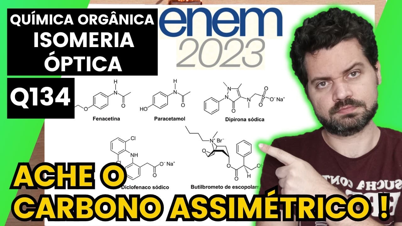 Thumbnail: ✏️ENEM 2023 | “Entre os medicamentos mais comuns consumidos para o alívio da dor está o ibuprofeno,