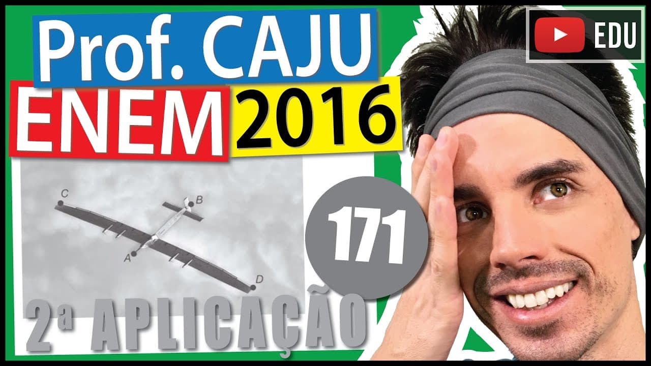 Thumbnail: [ENEM 2016 2Ap] 171 📓 ESCALA Uma empresa europeia construiu um avião solar, como na figura,