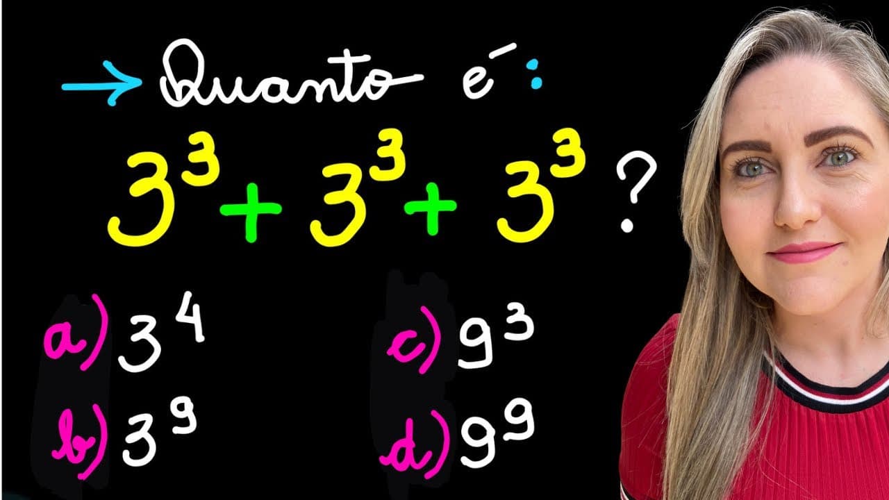Thumbnail: PROPRIEDADE DE POTÊNCIA! MUITO CUIDADO PARA NÃO ERRAR! EXPLICAÇÃO DE POTENCIAÇÃO! NUNCA MAIS ERRE!