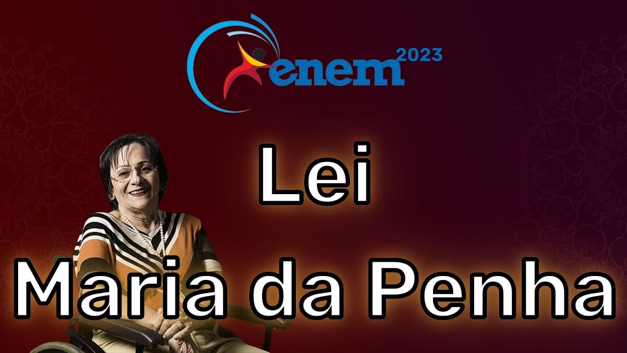 Thumbnail: ENEM 2023 resolvido - tipos de conduta sujeitos a punição, conforme previsto na Lei Maria da Penha