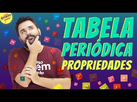 Thumbnail da aula: PROPRIEDADES DA TABELA PERIÓDICA | Resumo de Química Enem. Professor Felipe Sobis