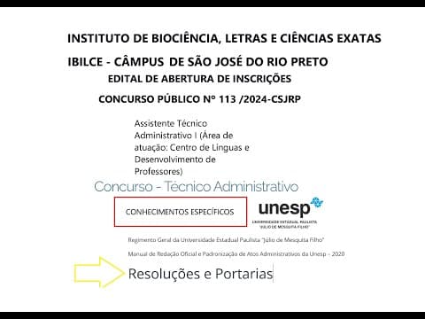 Thumbnail da aula: Atuação: Centro de Línguas e Desenvolvimento de Professores CONHECIMENTOS ESPECÍFICOS concurso Unesp