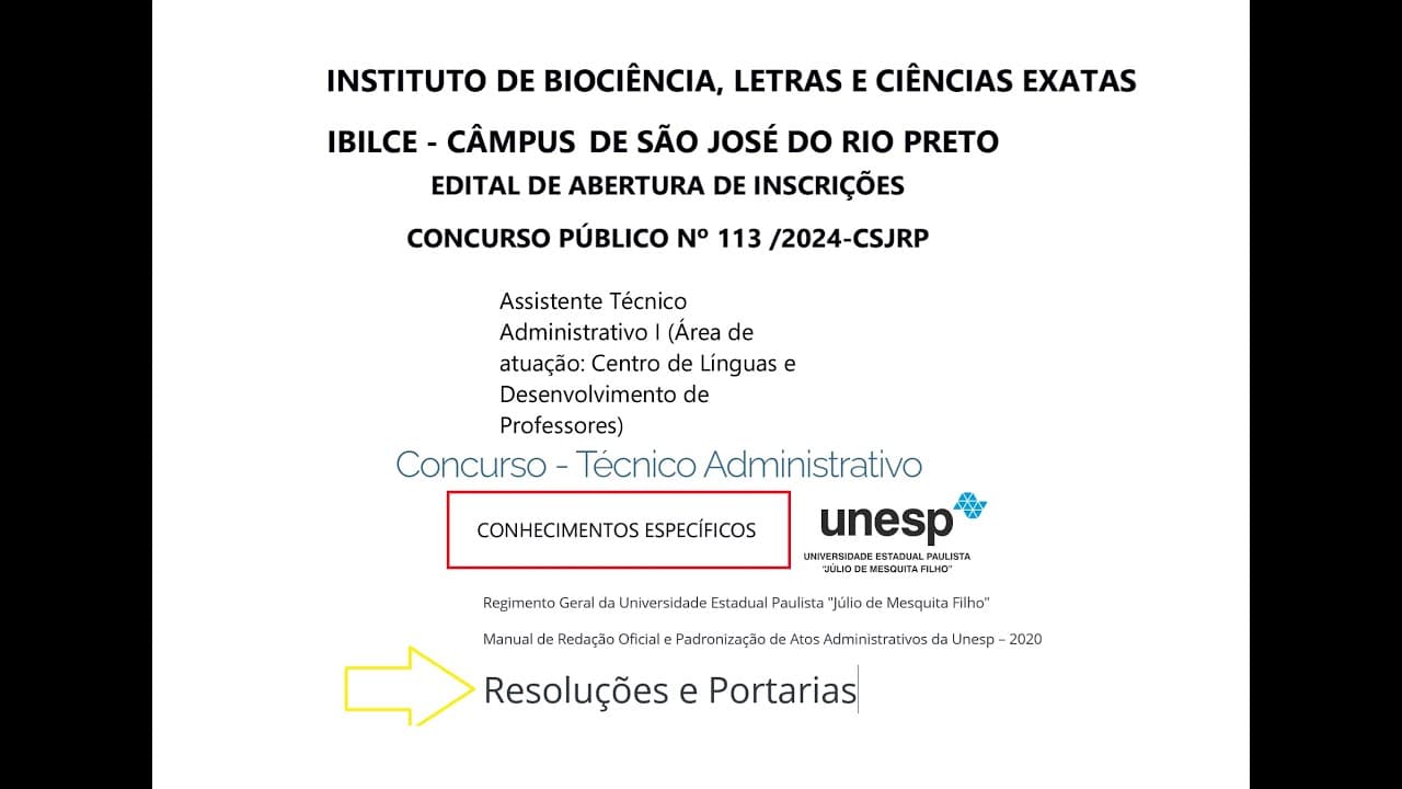 Thumbnail: Atuação: Centro de Línguas e Desenvolvimento de Professores CONHECIMENTOS ESPECÍFICOS concurso Unesp