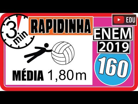 Thumbnail da aula: 🏃[ENEM 2019] 160 📘 MÉDIA ARITMÉTICA O preparador físico de um time de basquete dispõe de um