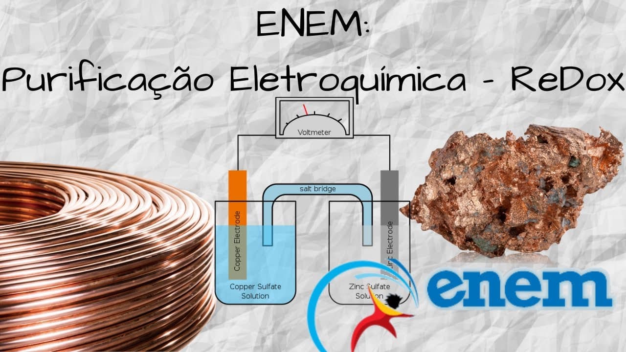 Thumbnail: #14 - ENEM 2009 - Questão 15: Purificação eletroquímica do Cobre