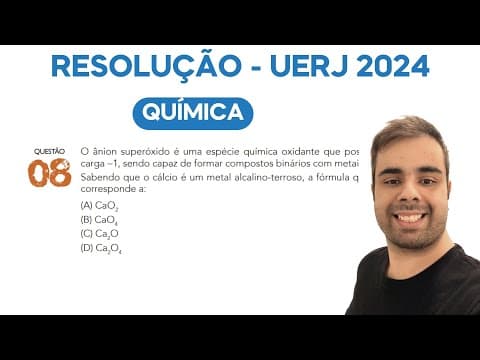 Thumbnail da aula: UERJ 2024 - O ânion superóxido é uma espécie química oxidante que possui dois átomos de oxigênio e