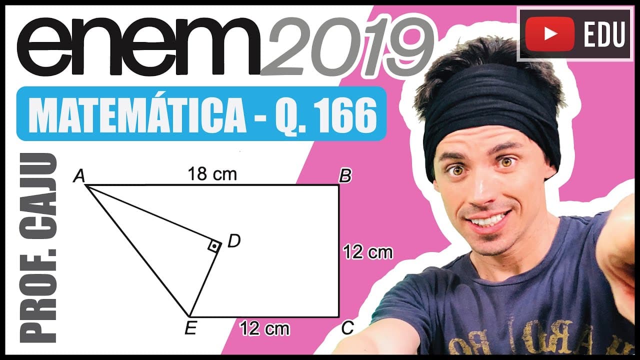 Thumbnail: [ENEM 2019] 166 📘 GEOMETRIA PLANA Construir figuras de diversos tipos, apenas dobrando e cortando