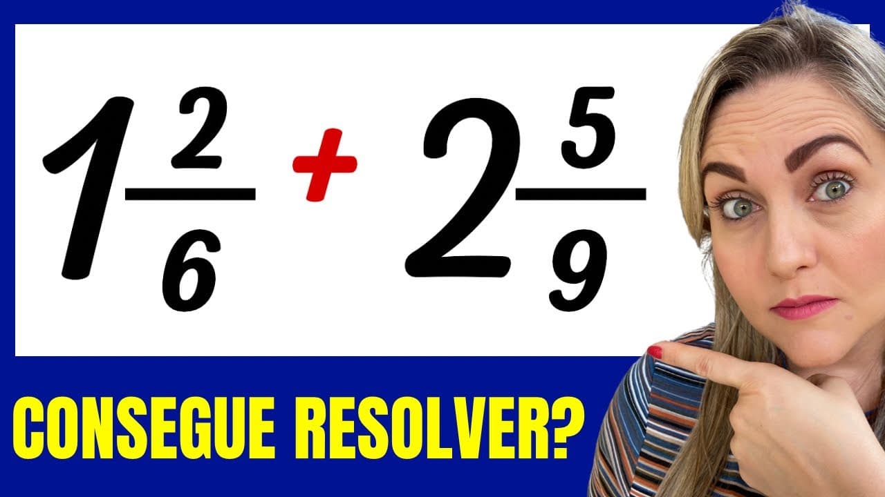 Thumbnail: 🤯😱ADIÇÃO DE NÚMERO MISTO! Matemática básica todo dia.📚🚀