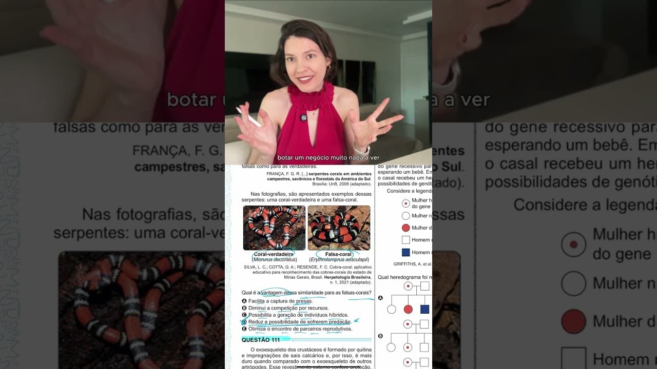 Thumbnail: Fazendo questões de biologia do ENEM em menos de 1 minuto (parte 4)!