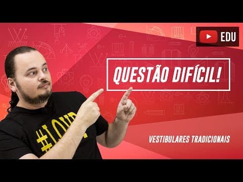 Thumbnail da aula: Questão Difícil | Produto notável e Média harmônica de velocidades | #01