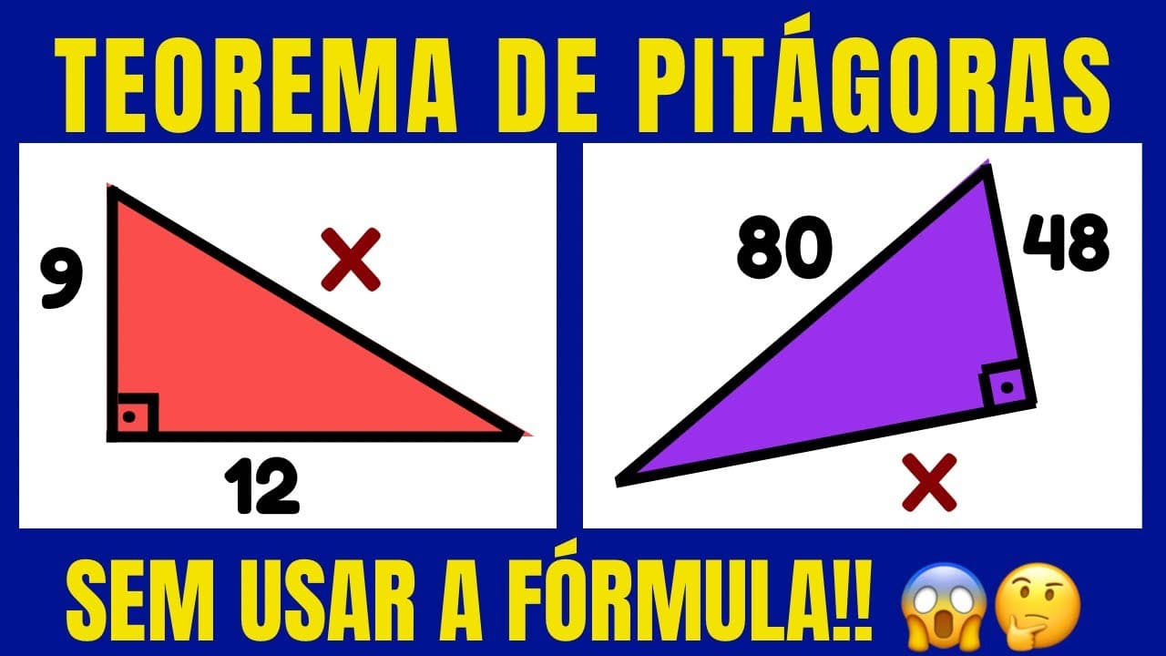 Thumbnail: AGORA O TEOREMA DE PITÁGORAS FICOU FÁCIL DE ENTENDER! 🤔AGORA VOCÊ APRENDE!!