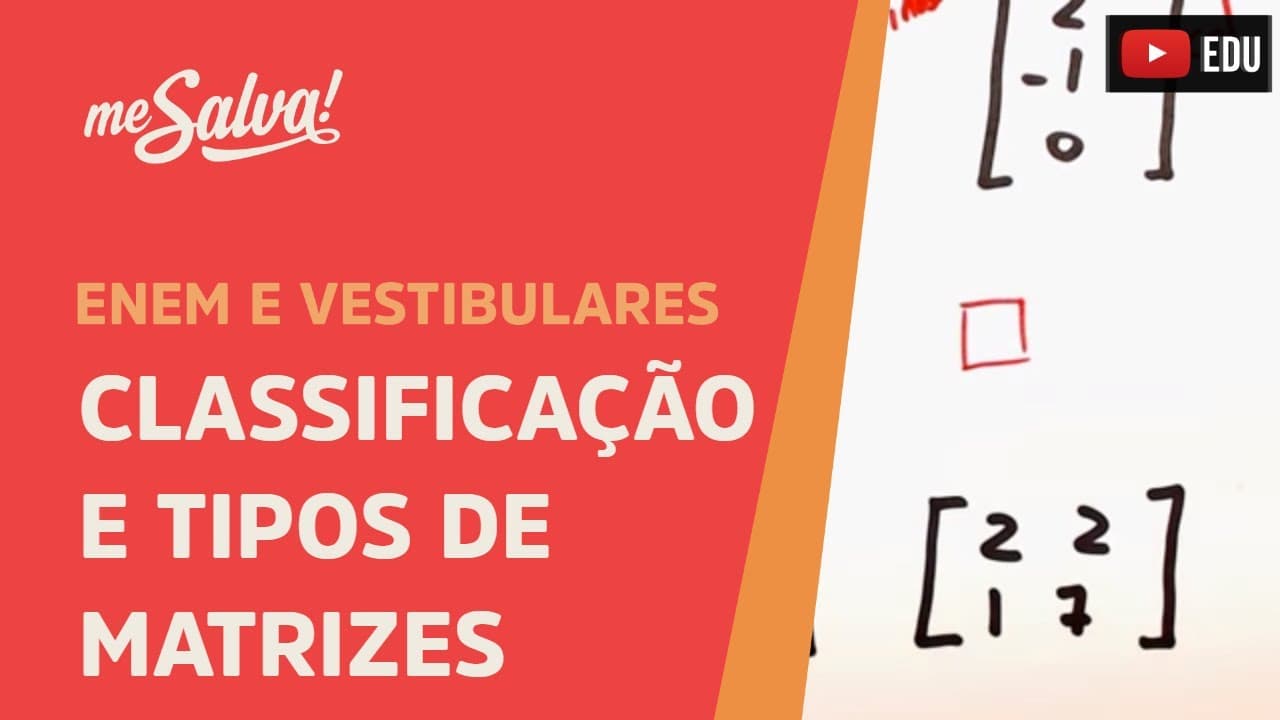 Thumbnail: Classificação e tipos de matrizes | ENEM e Vestibulares | Me Salva!