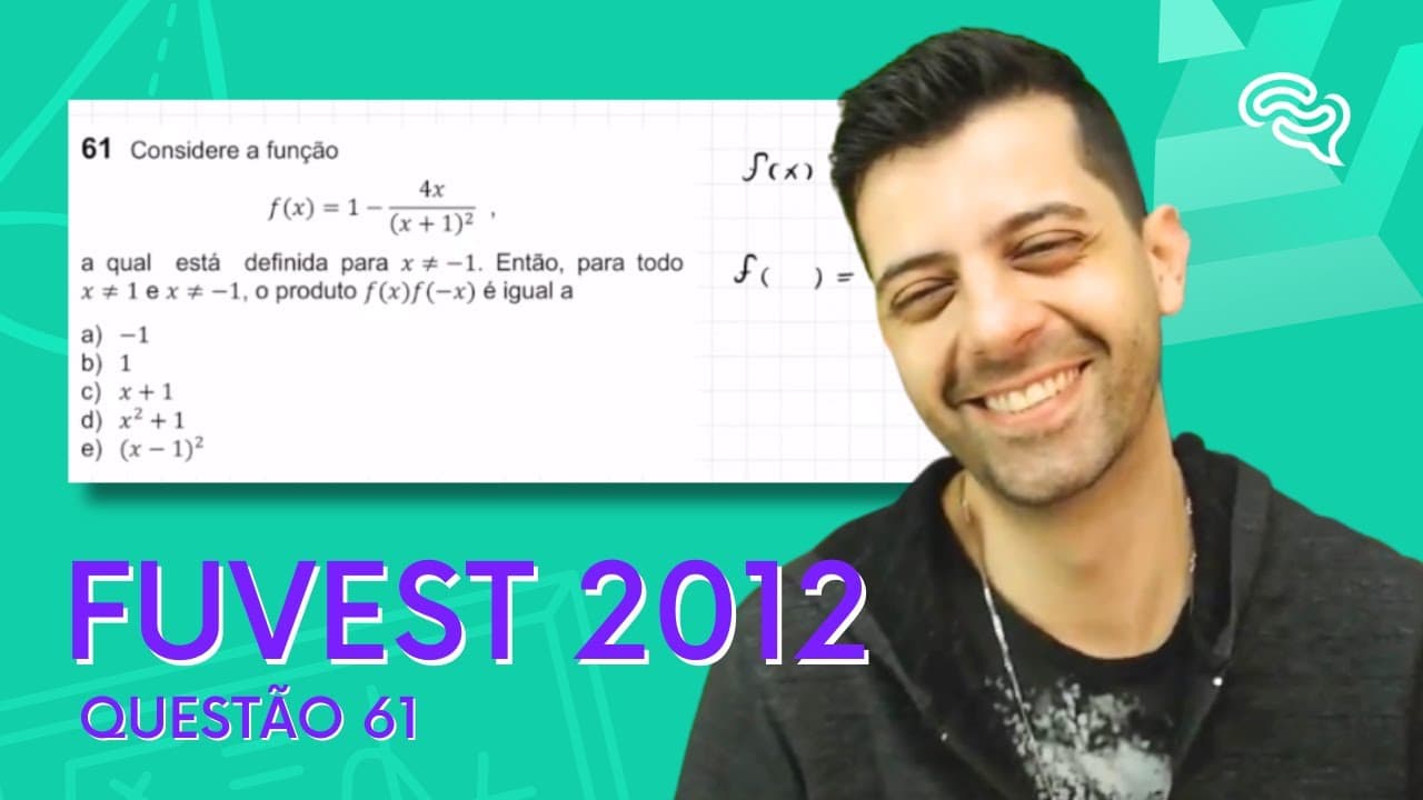 Thumbnail: FUVEST 2012 - Q61 - Considere a função, a qual está definida para x diferente de 1