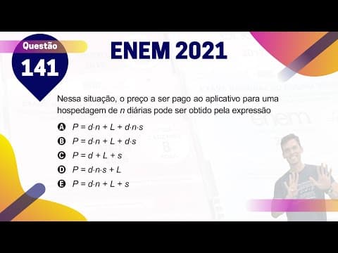 Thumbnail da aula: (Q.141 | Azul) APLICATIVO de HOSPEDAGEM - ENEM 2021