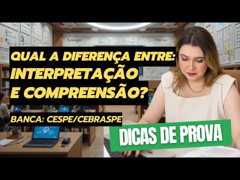 Thumbnail da aula: A DIFERENÇA DE INTERPRETAÇÃO E COMPREENSÃO NA PRÁTICA! - Professora Pamba