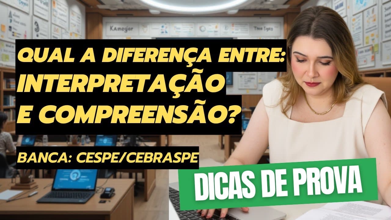 Thumbnail: A DIFERENÇA DE INTERPRETAÇÃO E COMPREENSÃO NA PRÁTICA! - Professora Pamba