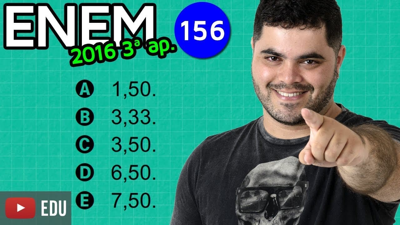Thumbnail: 🔥 ENEM 2016 3ª Aplicação Matemática #21 👉 Escala num Mapa Cartográfico com dica matadora