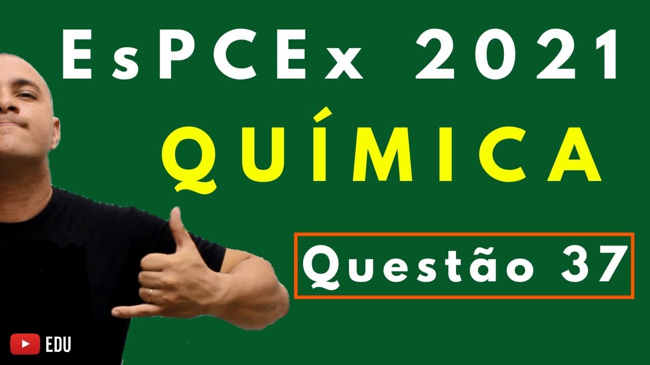 Thumbnail: [Questão Comentada] - EsPCEx 2021 - Tema: REAÇÃO QUÍMICA E GEOMETRIA MOLECULAR