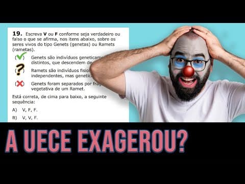 Thumbnail da aula: O que são GENETS (genetas) e RAMETS (rametas)?? A UECE exagerou mais uma vez?