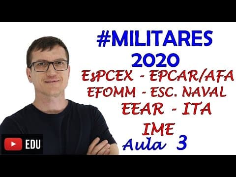 Thumbnail da aula: #MILITARES2020   PROJETO MILITARES 2020   FÍSICA   AULA 3   ELETROSTÁTICA