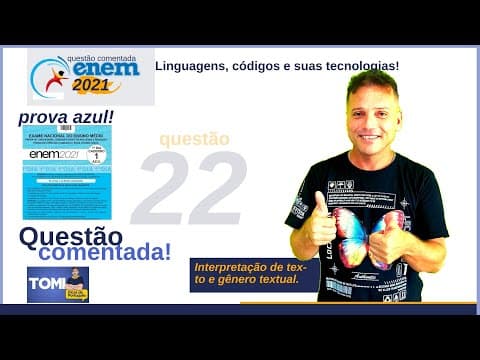 Thumbnail da aula: #Questão22 comentada: #Enem interpretação de texto e gênero