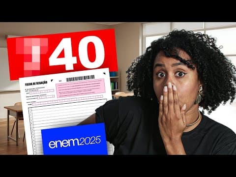 Thumbnail da aula: Analisei uma Redação do ENEM 2025: veja a nota aqui