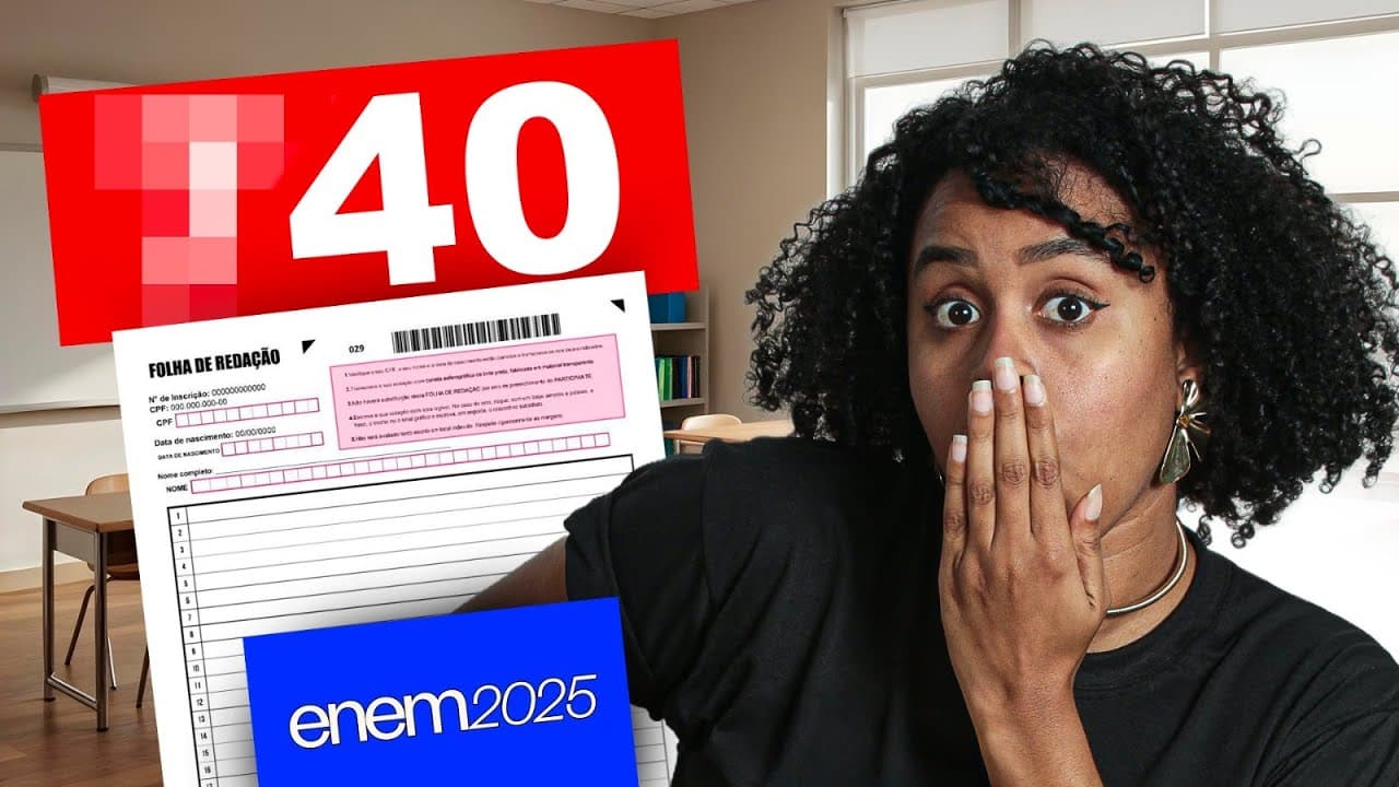 Thumbnail: Analisei uma Redação do ENEM 2025: veja a nota aqui