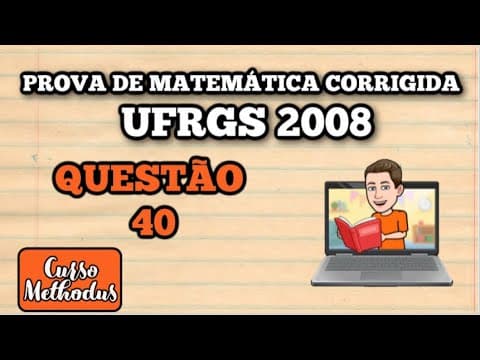 Thumbnail da aula: 40 de 2008 da prova de matemática da UFRGS - Numa sequência de quadrados o primeiro tem