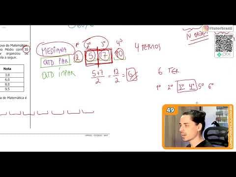 Thumbnail da aula: [UFRGS 2020] 49 - Após a aplicação de uma prova de Matemática, em uma turma de Ensino Médio com