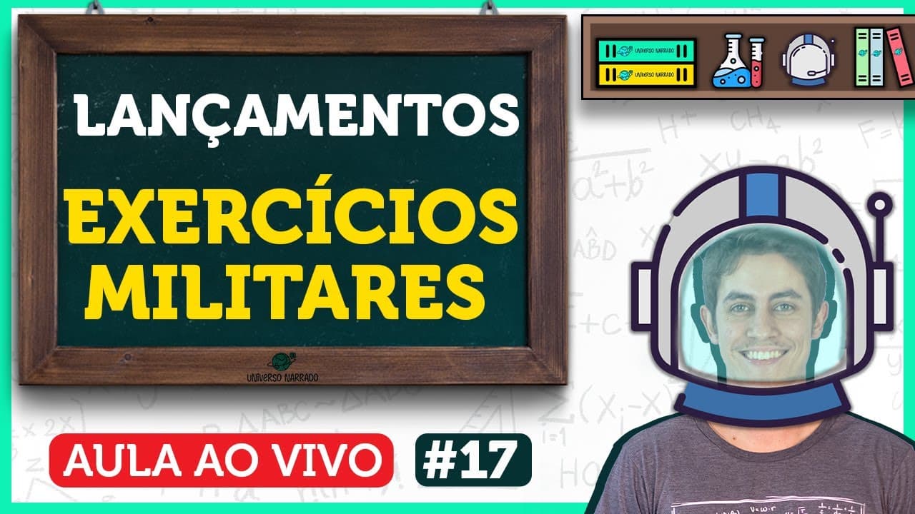 Thumbnail: Lançamento Horizontal e Oblíquo: EXERCÍCIOS MILITARES | Aula de Física | LIVE017