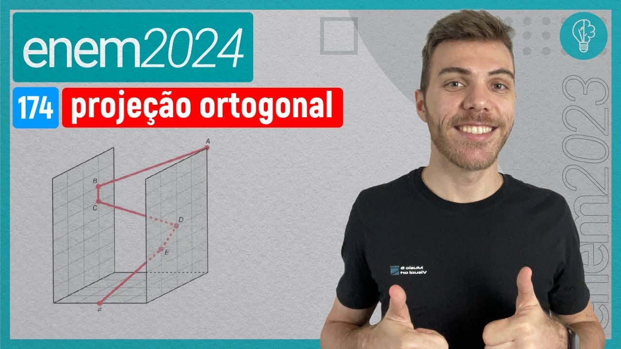 Thumbnail: Em um jogo virtual para celular, um personagem pode percorrer trajetórias retil - PROJEÇÃO ORTOGONAL