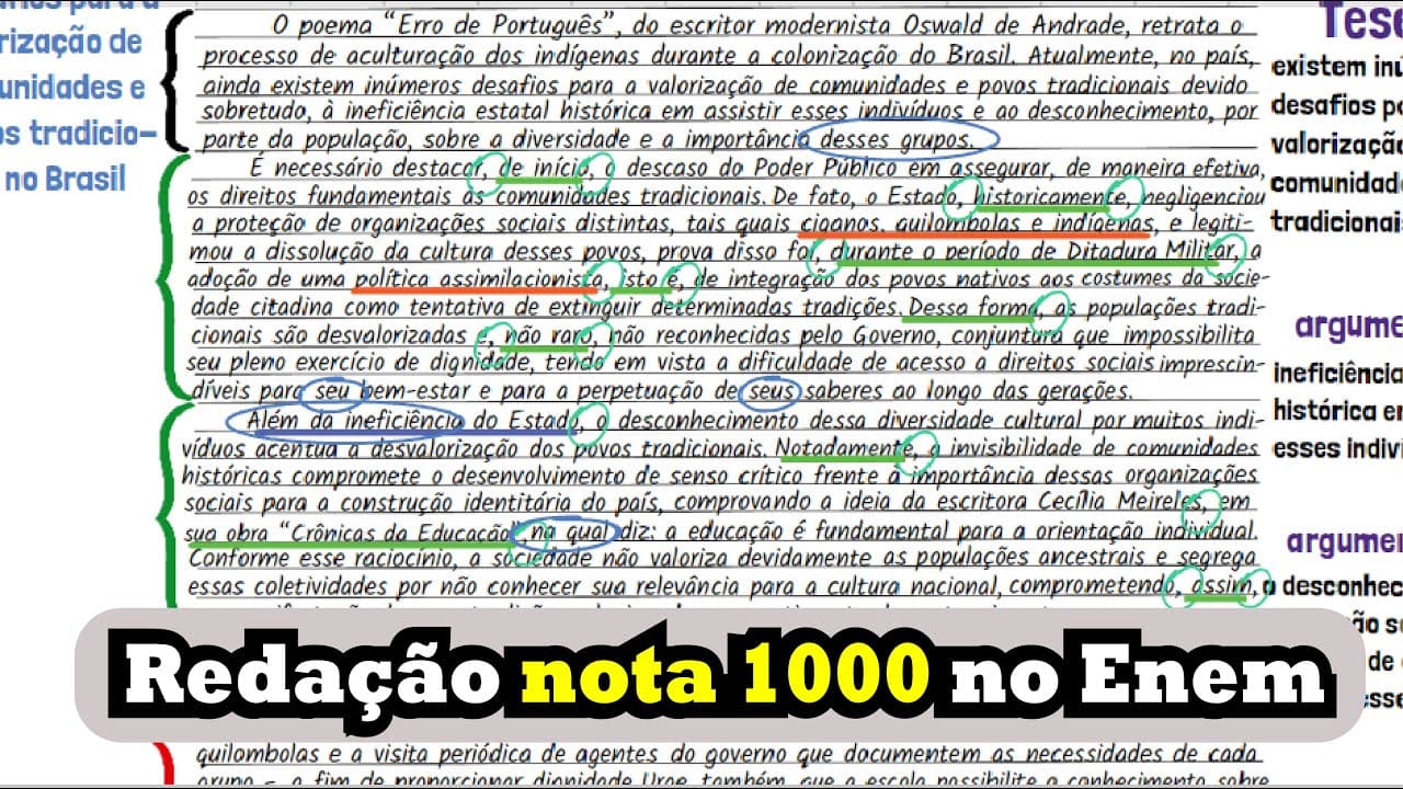 Thumbnail: Redação nota 1000 no Enem | Desenhando a Solução
