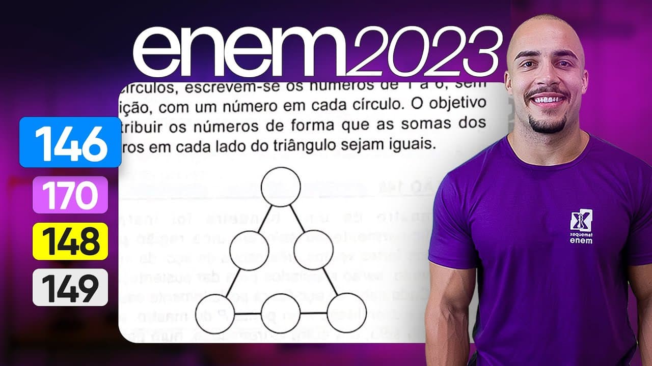 Thumbnail: Questão 146 - Caderno Azul | Lógica | MATEMÁTICA ENEM 2023