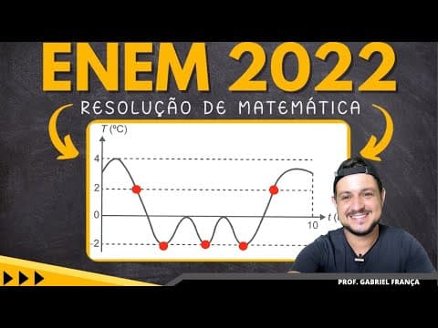 Thumbnail da aula: Enem 2022 - GRÁFICOS - Uma máquina em operação tem sua temperatura T monitorada por meio de um