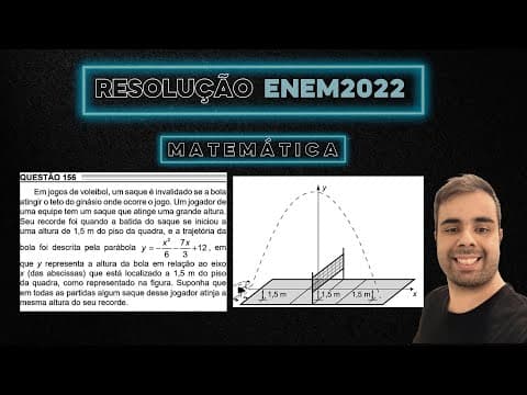 Thumbnail da aula: ENEM 2022 Em jogos de voleibol um saque é invalidado se a bola atingir o teto do ginásio onde ocorr