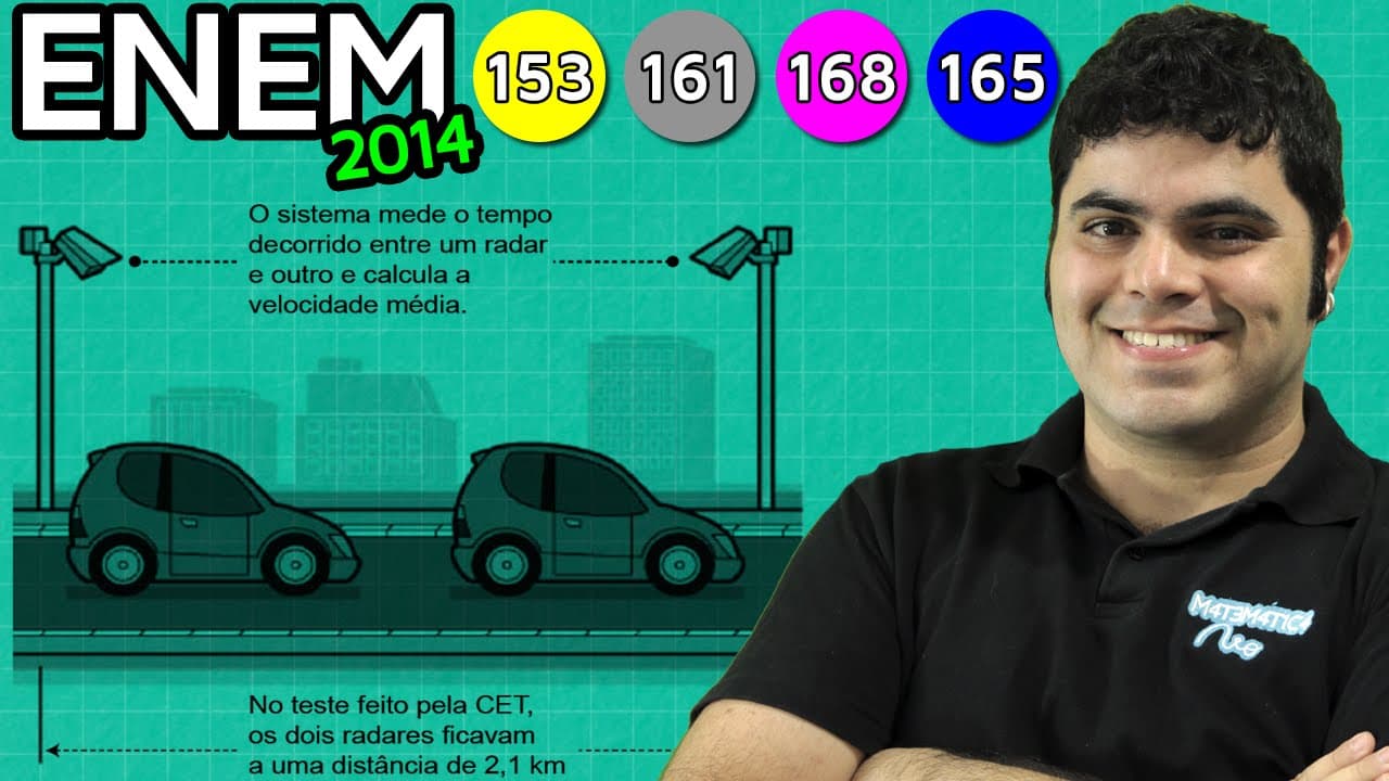Thumbnail: ENEM 2014 Mathematics #30 - Average Speed ​​and Time Measurement Unit on Radar