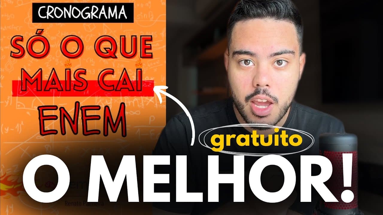 Thumbnail: ✅ O que mais cai no ENEM (CRONOGRAMA GRATUITO 2025)