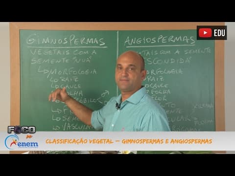 Thumbnail da aula: Videoaulas Poliedro | Enem | Gimnosperma e Angiosperma
