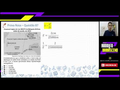 Thumbnail da aula: Considerando-se que a distância entre o local onde os destroços do avião foram avistados e a cidade
