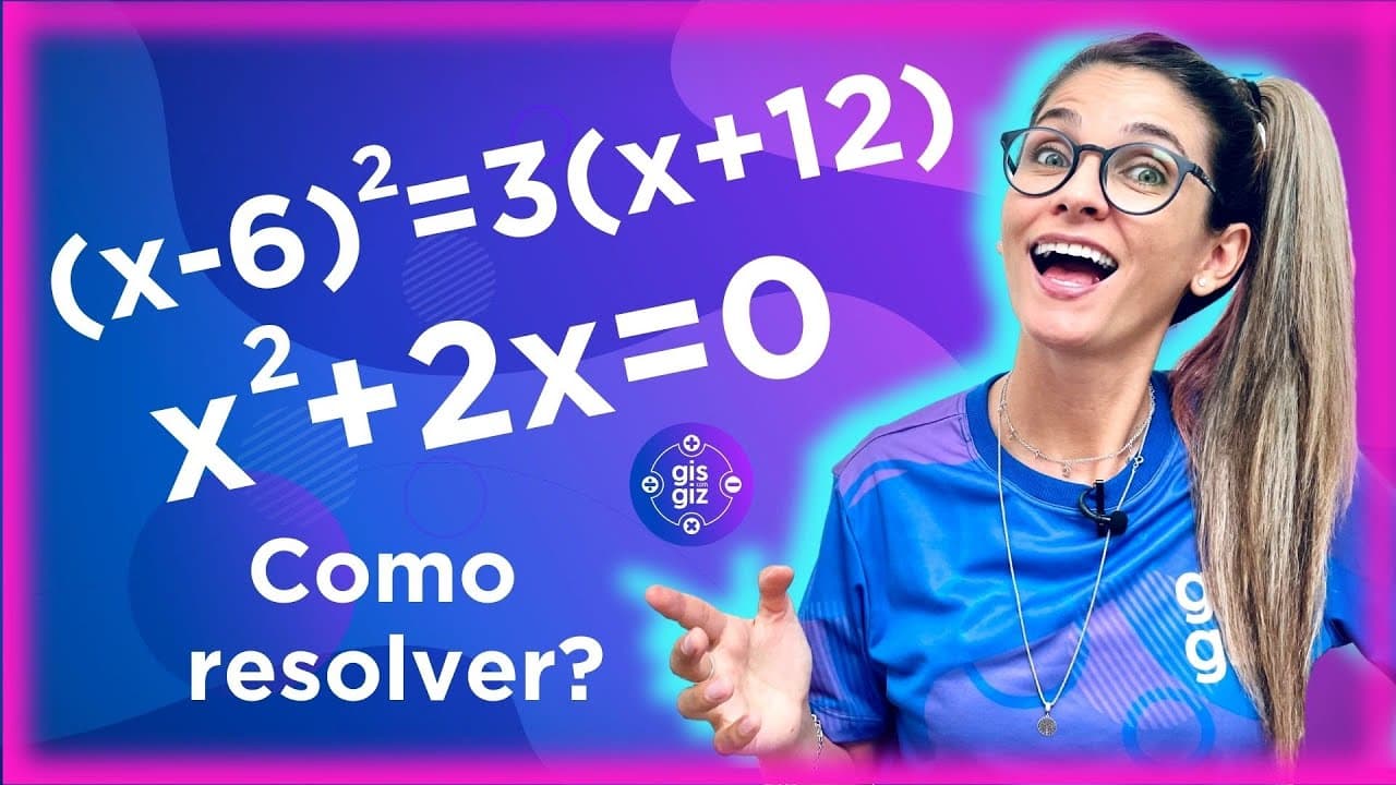 Thumbnail: EQUAÇÃO DO 2 GRAU | RESOLUÇÃO DA EQUAÇÃO DO 2º GRAU INCOMPLETA | #04