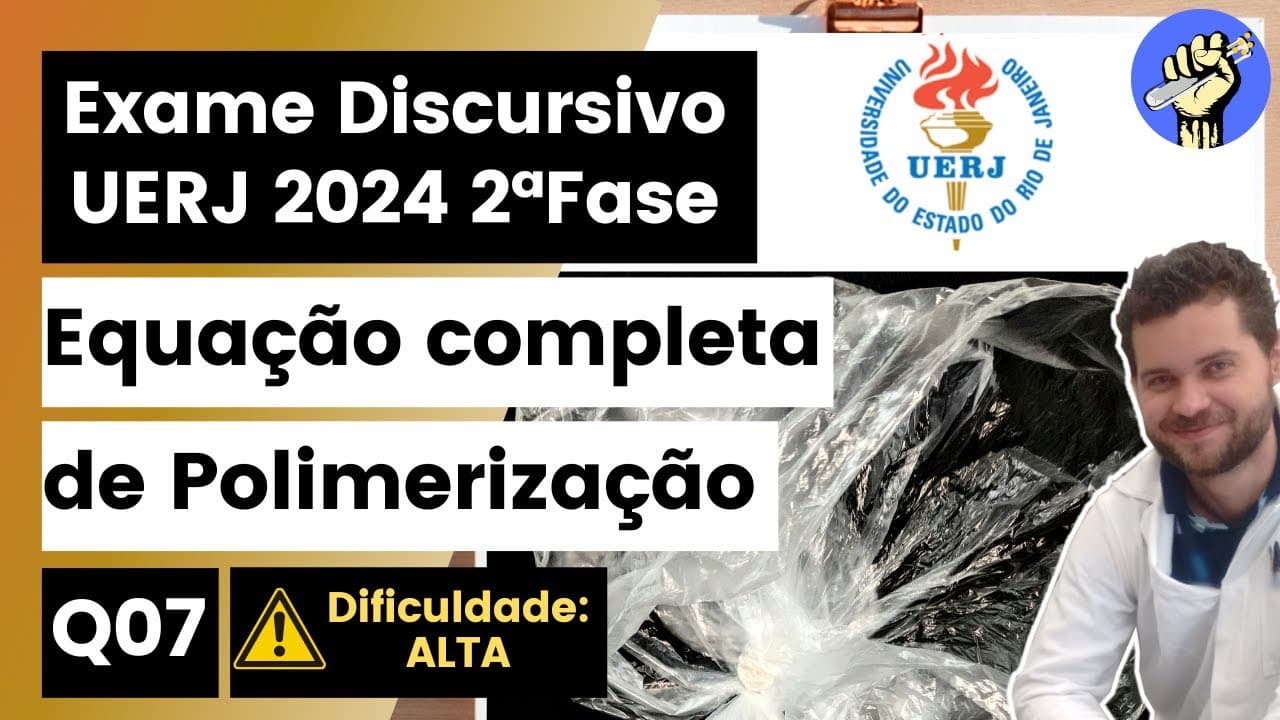 Thumbnail: ✏️UERJ 2024 | Biopolímeros, como o ácido poliláctico (PLA), que podem ser sintetizados por