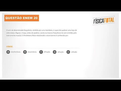 Thumbnail da aula: Lista ENEM Questão 20 Ressonância Sonora
