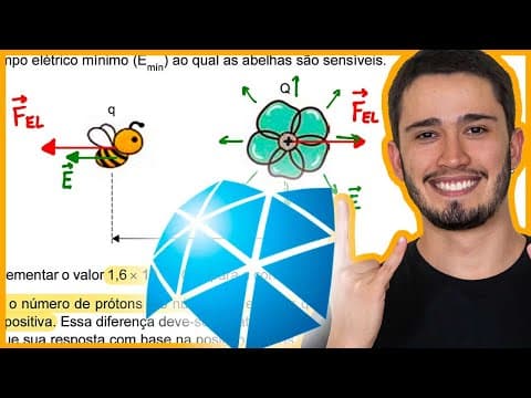 Thumbnail da aula: UNESP 2024 - Devido ao atrito com o ar, insetos voadores podem acumular uma pequena quantidade de ca