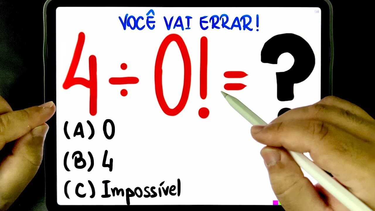 Thumbnail: 🔥 DIVISÃO POR ZERO FATORIAL BUGANTE, QUE NÃO É IMPOSSÍVEL! 😱 Você consegue resolver?