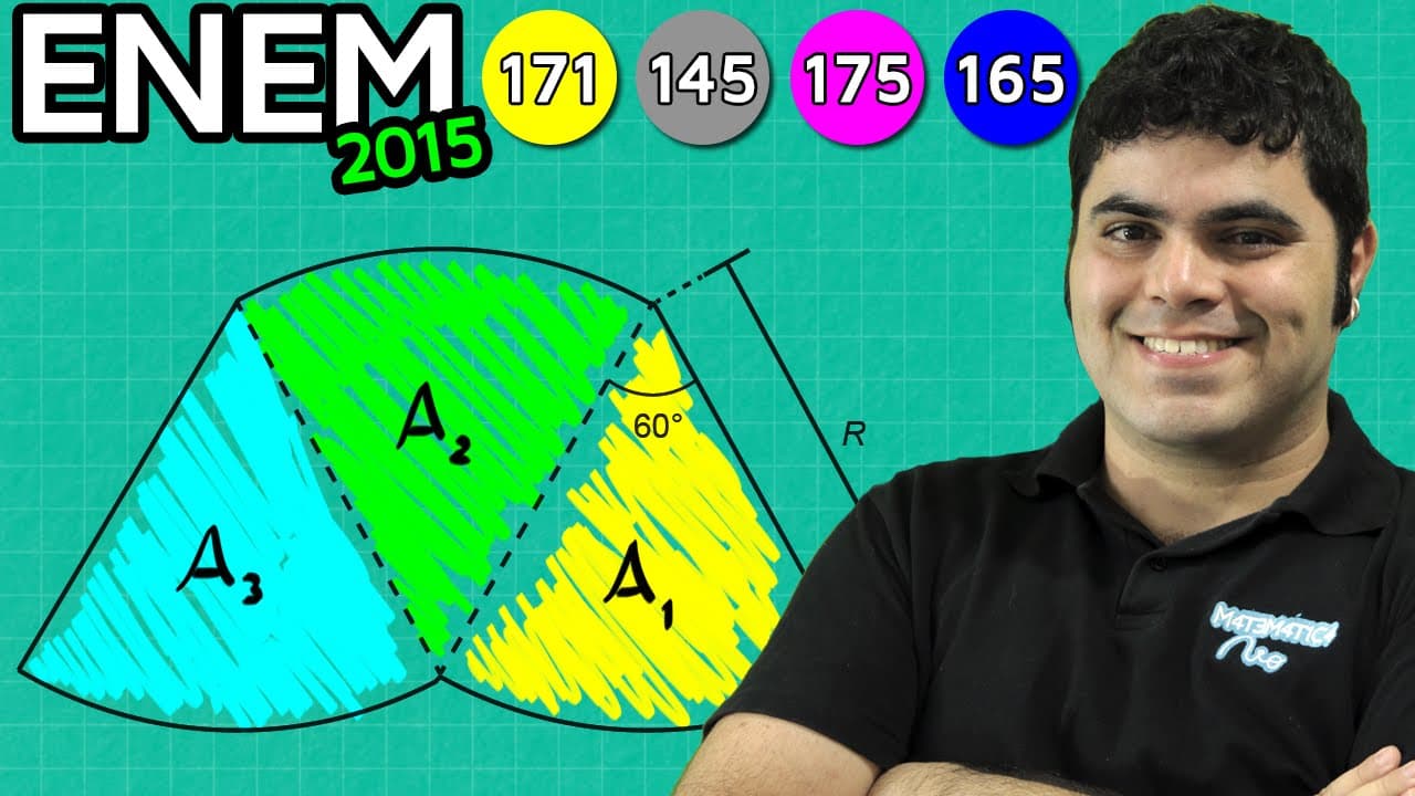Thumbnail: ENEM 2015 Matemática #30 - Área do Setor Circular e Inequação