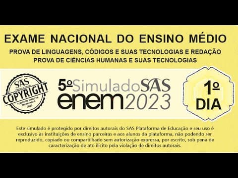 Thumbnail da aula: Resolução da Questão 89   5 Simulado SAS