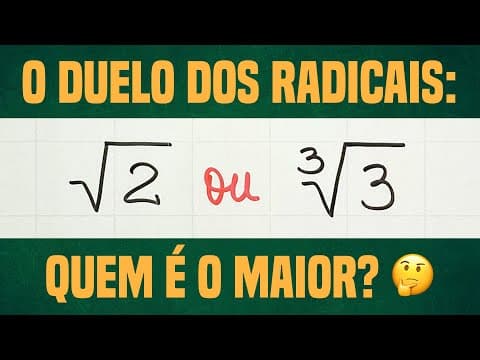 Thumbnail da aula: QUEM É O MAIOR: √2 ou ∛3 ? (Raiz quadrada de 2 ou raiz cúbica de 3?) [Horizontal]