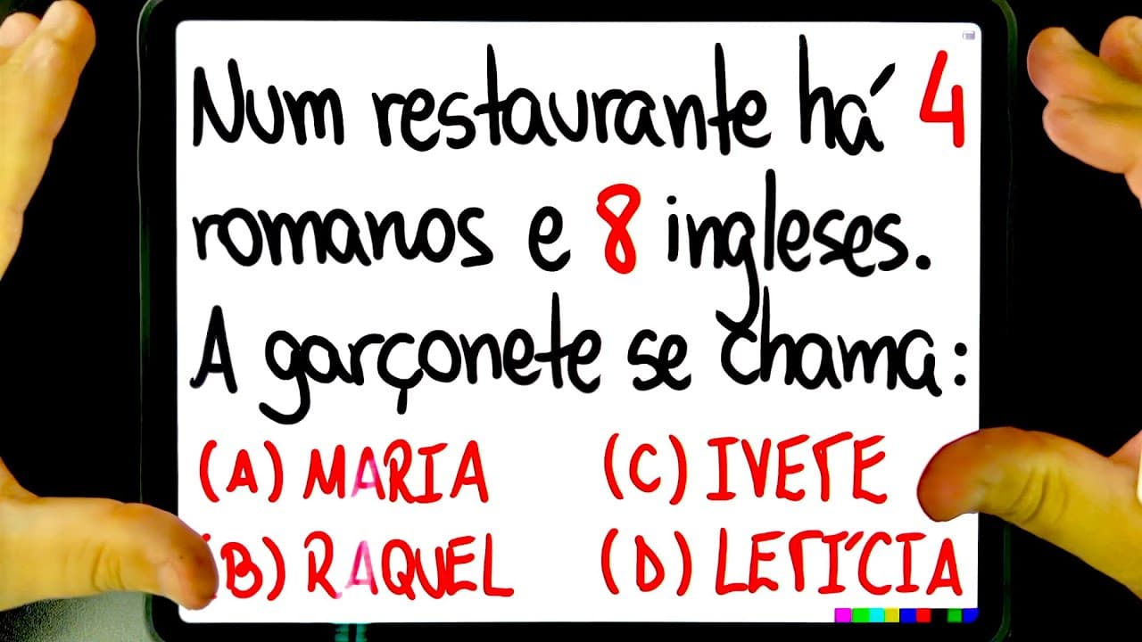 Thumbnail: 🔥 NINGUÉM CONSEGUE DESCOBRIR O NOME DA GARÇONETE DESSE RESTAURANTE! Você consegue resolver RLM?